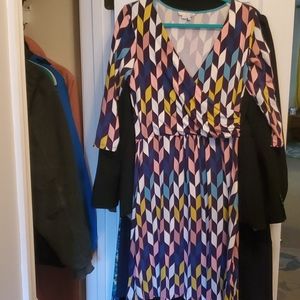 Geometric print dress